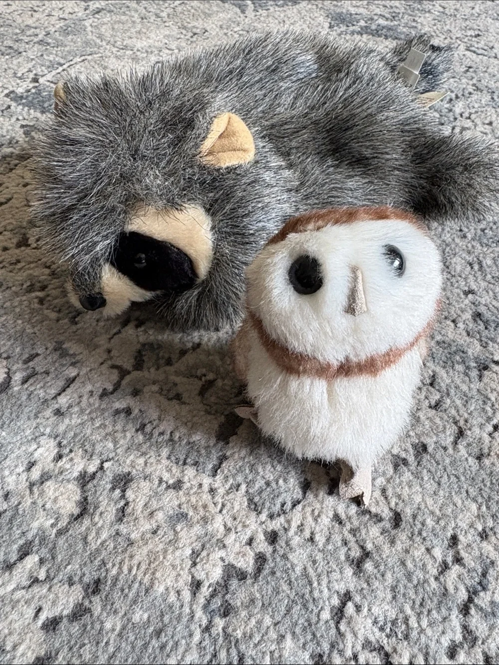 Folkmanis Puppets Raccoon and Owl hand puppets